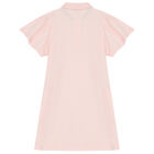 Girls Pink Logo Polo Dress, 2, hi-res