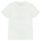 Boys Ivory Logo T-Shirt, 1, hi-res