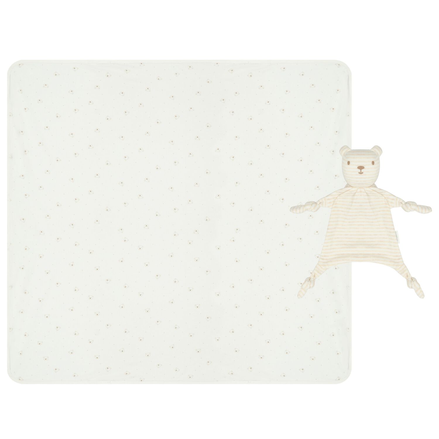 White & Beige Comforter & Blanket Gift Set, 1, hi-res image number null