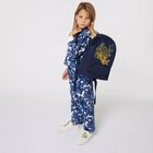 Boys Navy Blue Logo Backpack, 1, hi-res