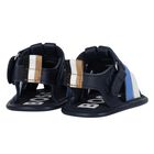 Baby Boys Navy Blue Logo Sandals, 1, hi-res