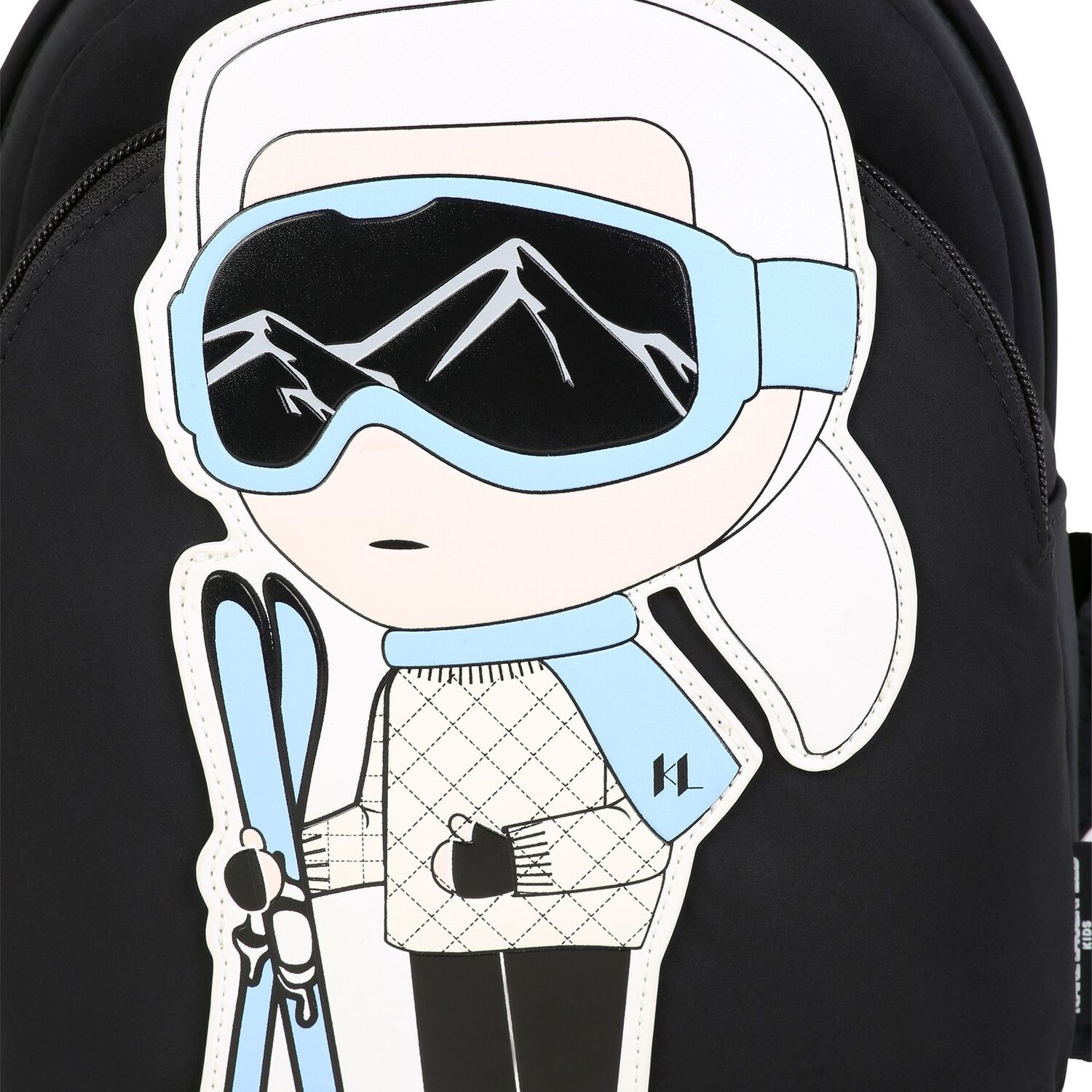 Boys Black Ikonik Karl Backpack ( 27cm ), 1, hi-res