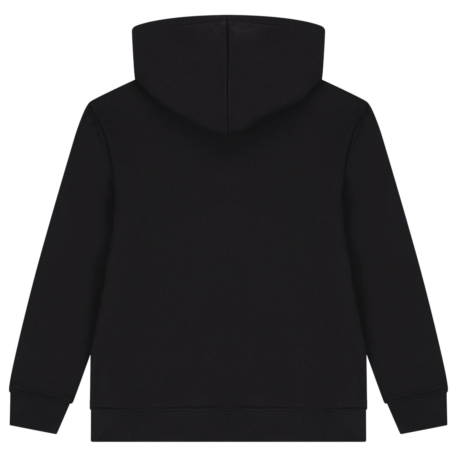 Girls Black Logo Hooded Top, 1, hi-res