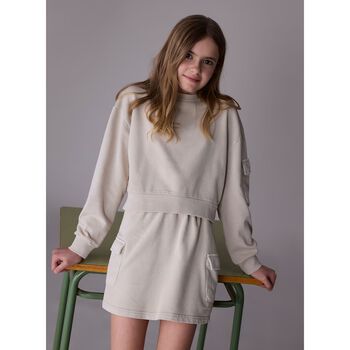 Girls Grey Cargo Skirt Set, 1 Girls Grey Cargo Skirt Set