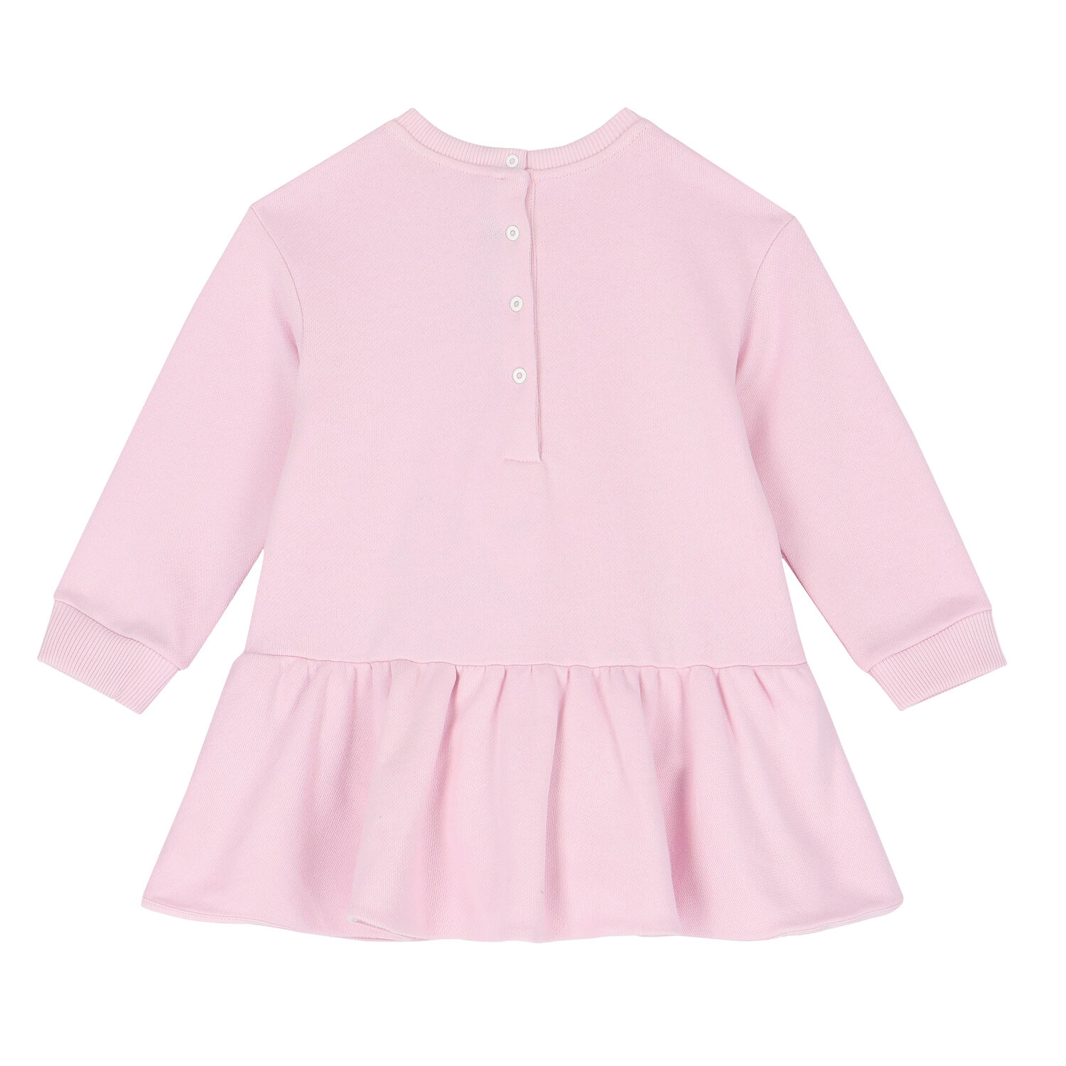 Baby Girls Pink Logo Dress, 1, hi-res