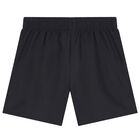 Boys Black Logo Shorts, 1, hi-res