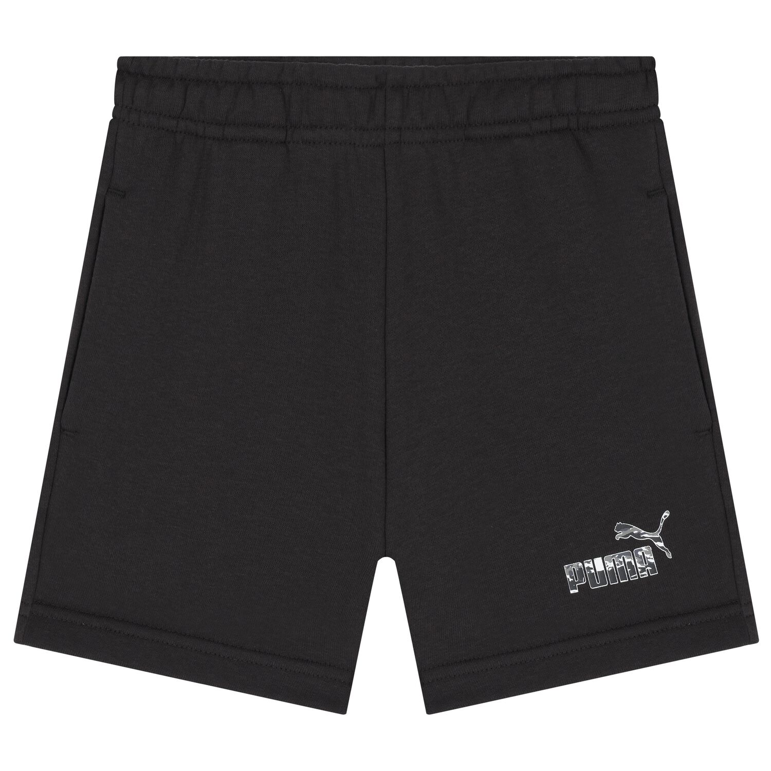Boys Black Logo Shorts, 1, hi-res