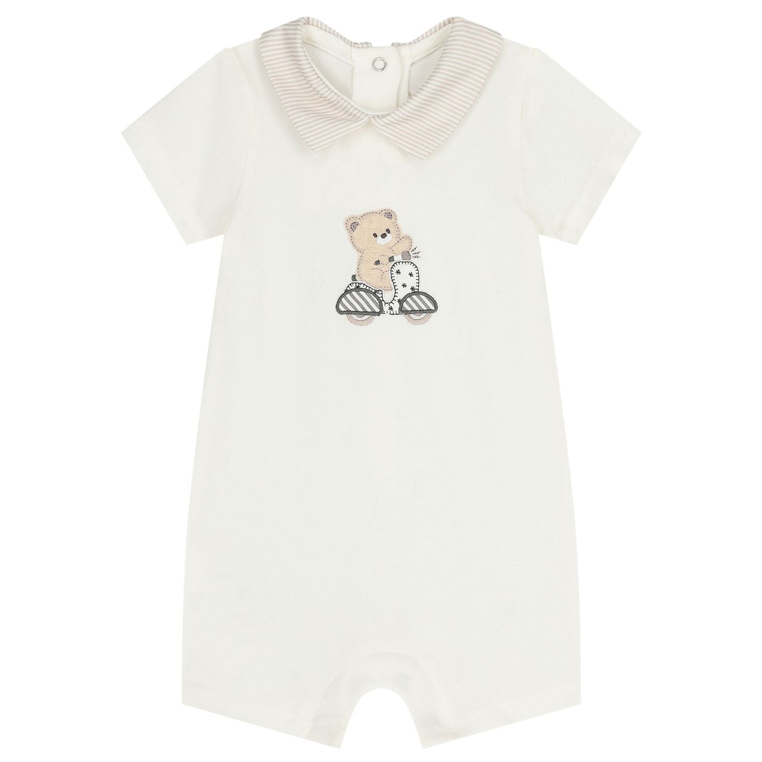 Baby Boys White Rompers ( 2-Pack ), 1, hi-res