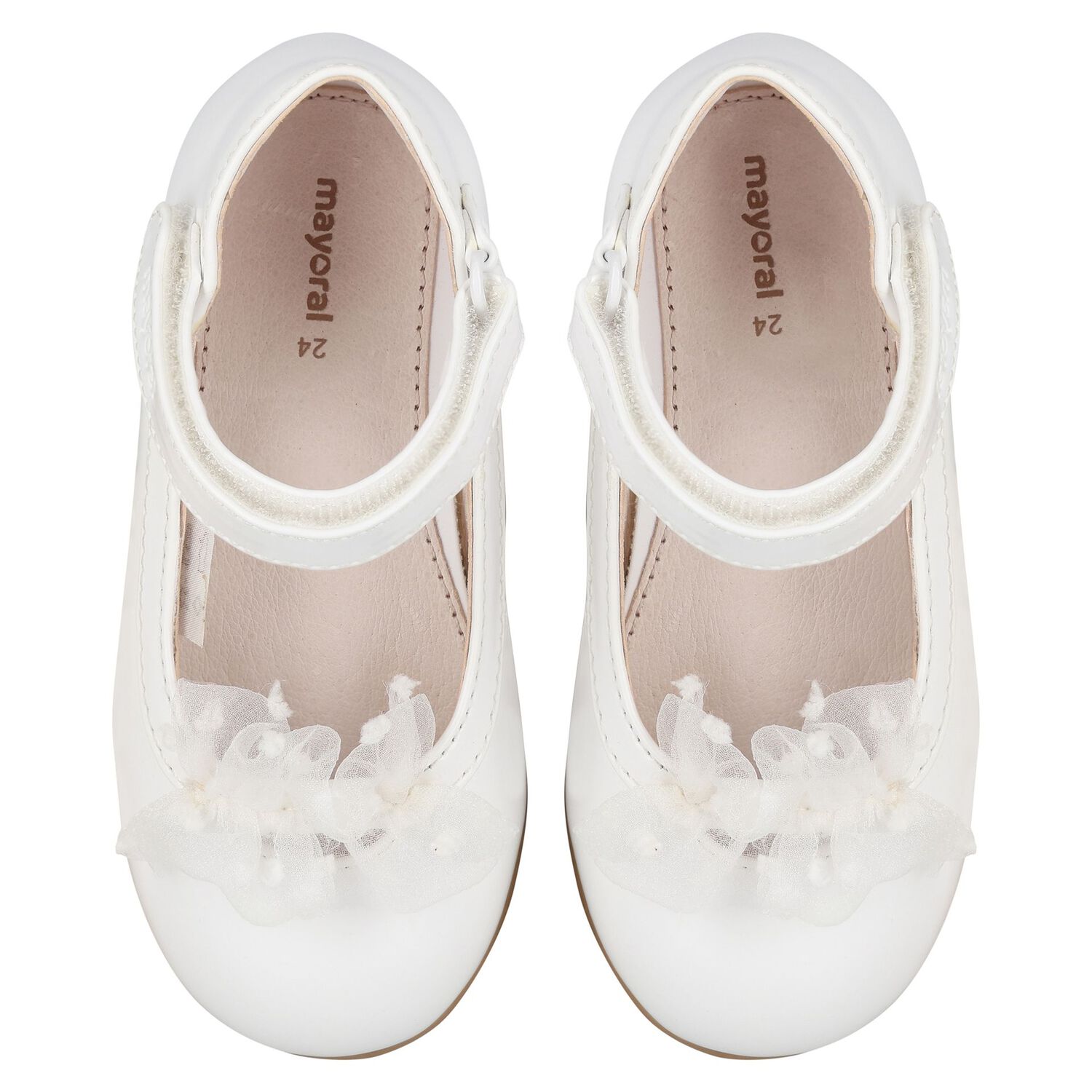 Younger Girls White Patent Shoes, 1, hi-res image number null