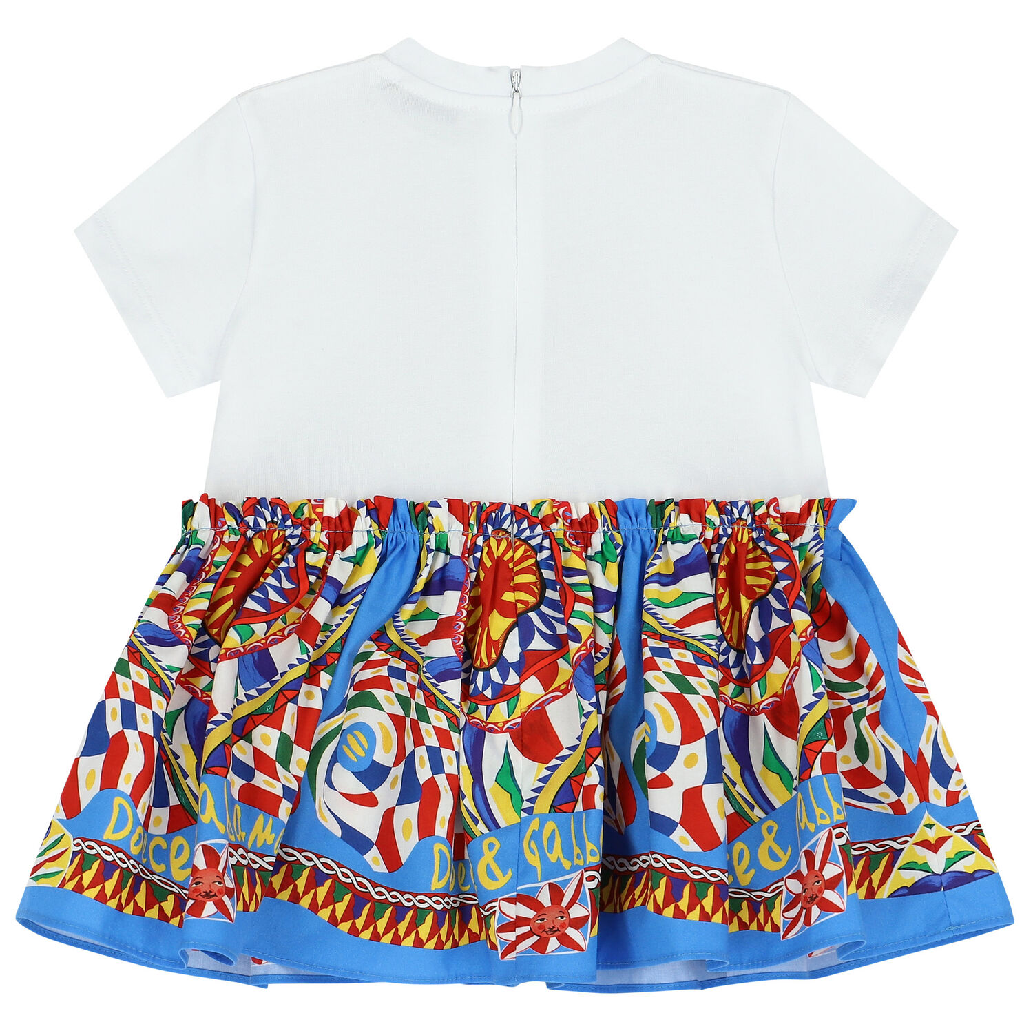 Younger Girls White Carretto Dress Set, 1, hi-res image number null