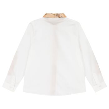 Boys White Logo Shirt