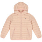 Pink Logo Puffer Jacket, 2, hi-res