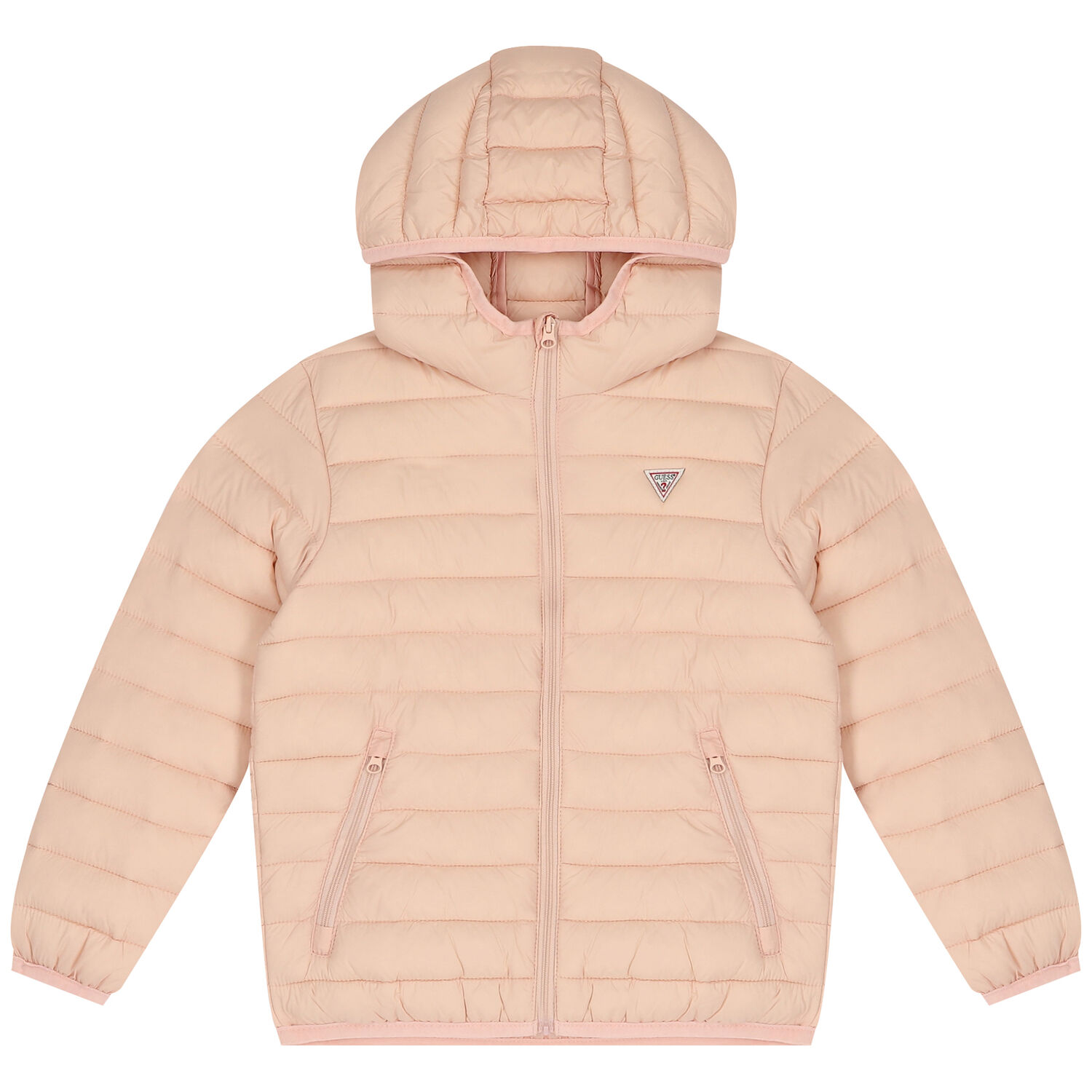 Pink Logo Puffer Jacket, 2, hi-res