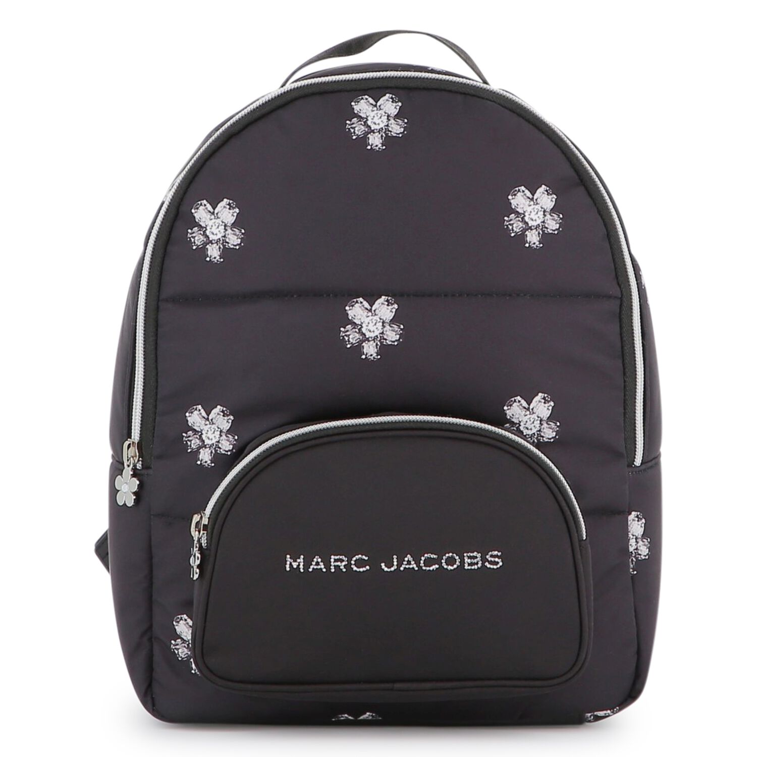 Girls Black Logo Backpack, 1, hi-res