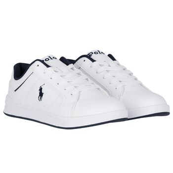 Boys White Logo Trainers