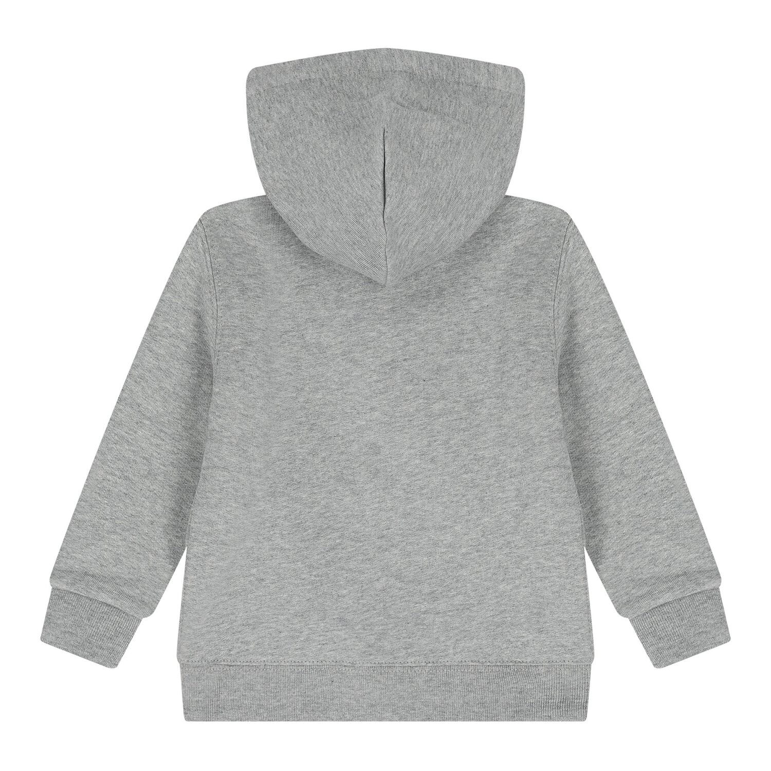 Baby Boys Grey Logo Hooded Zip Up Top, 1, hi-res