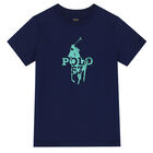 Boys Navy Logo T-Shirt, 1, hi-res