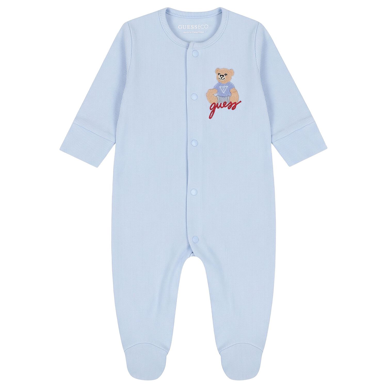 Baby Boys Blue Teddy Bear Logo Babygrow Gift Set, 2, hi-res