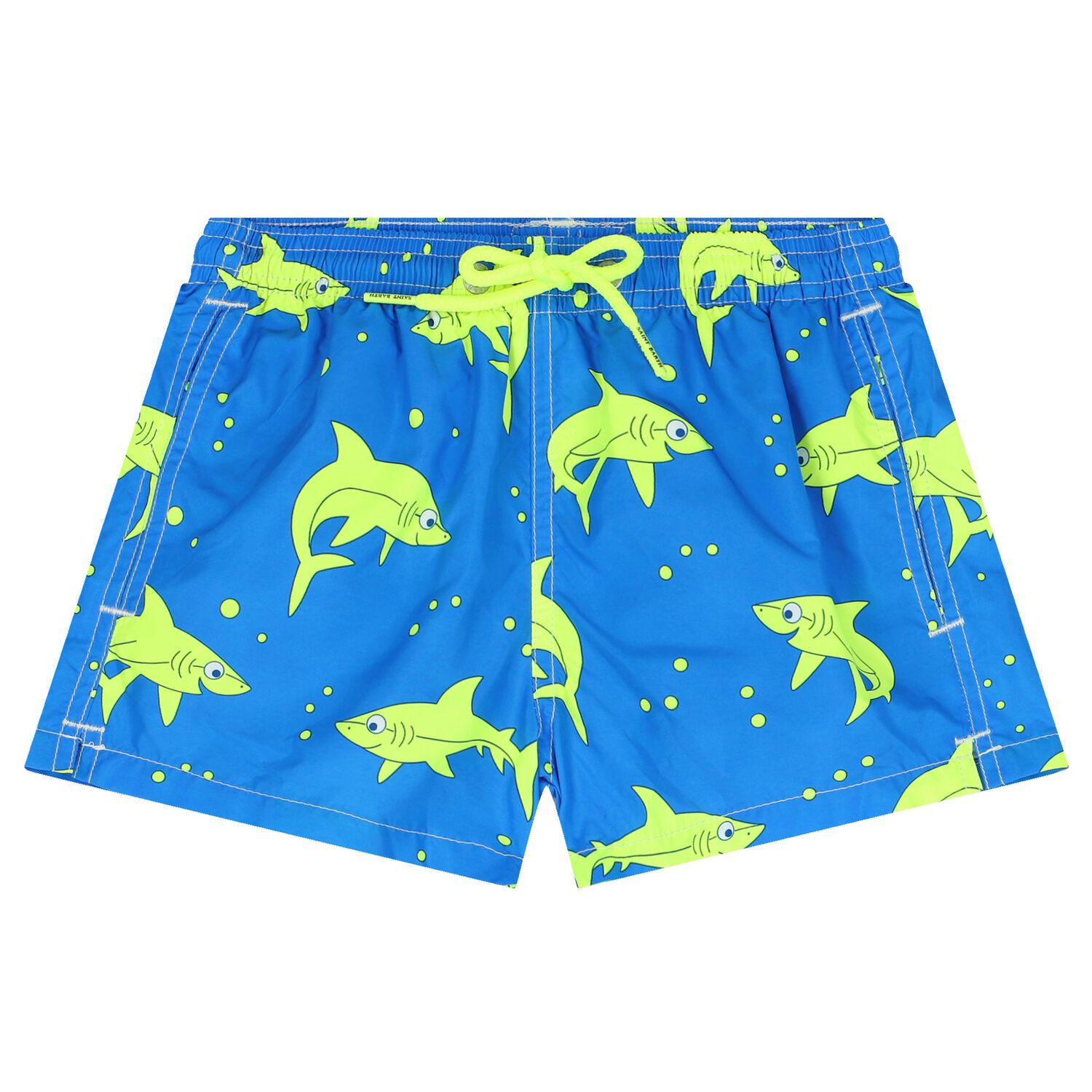 Boys Blue Sharks Swim Shorts, 1, hi-res
