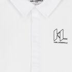 Younger Boys White & Black Logo Trouser Set, 1, hi-res
