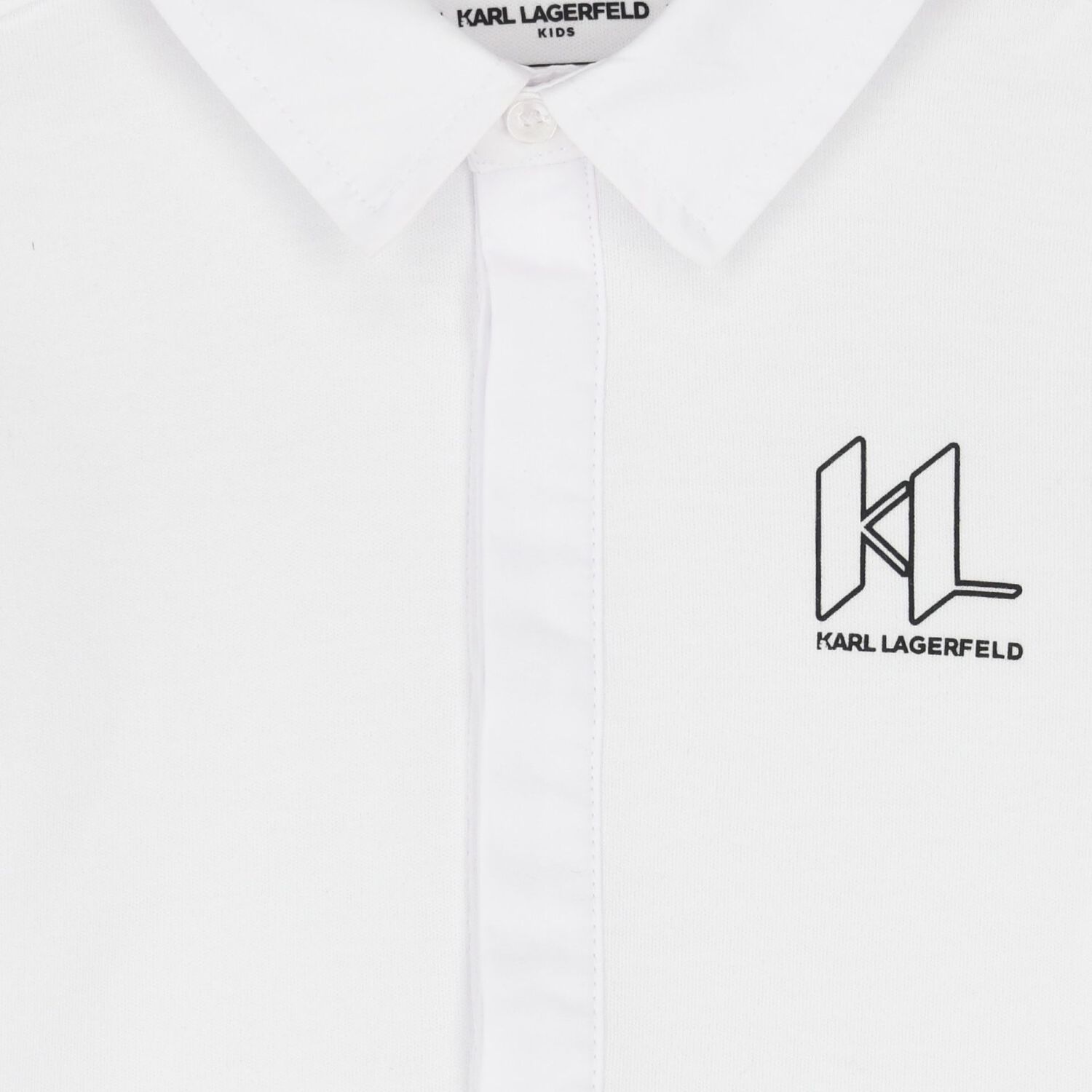 Younger Boys White & Black Logo Trouser Set, 1, hi-res