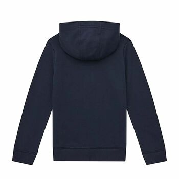 Boys Navy Logo Hooded Top