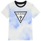 Boys Blue & White Logo T-Shirt, 4, hi-res