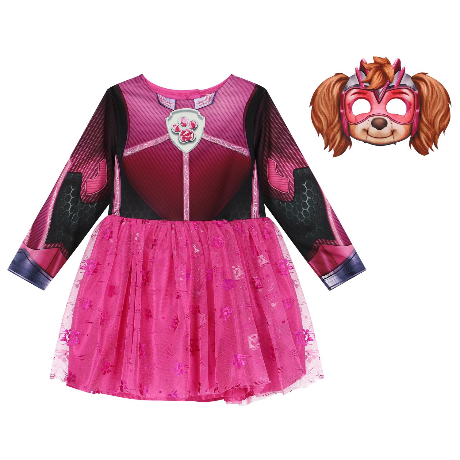 Girls Pink Paw Patrol Costume, 1, hi-res