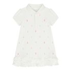 Baby Girls White Polo Dress, 1, hi-res