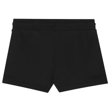 Girls Black Logo Shorts