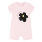 Baby Girls Pink Daisy Romper, 1, hi-res
