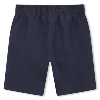 Younger Boys Mini Me Navy Blue Logo Swim 