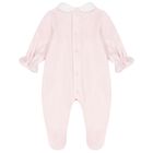 Baby Girls Pink Heart Babygrow, 1, hi-res