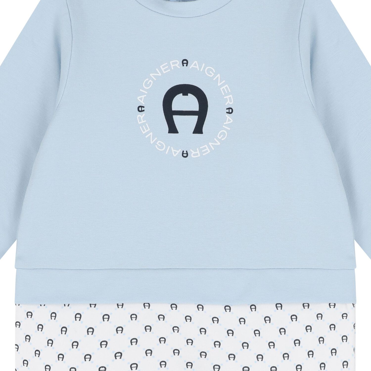 Baby Boys Blue & White Logo Babygrow, 2, hi-res