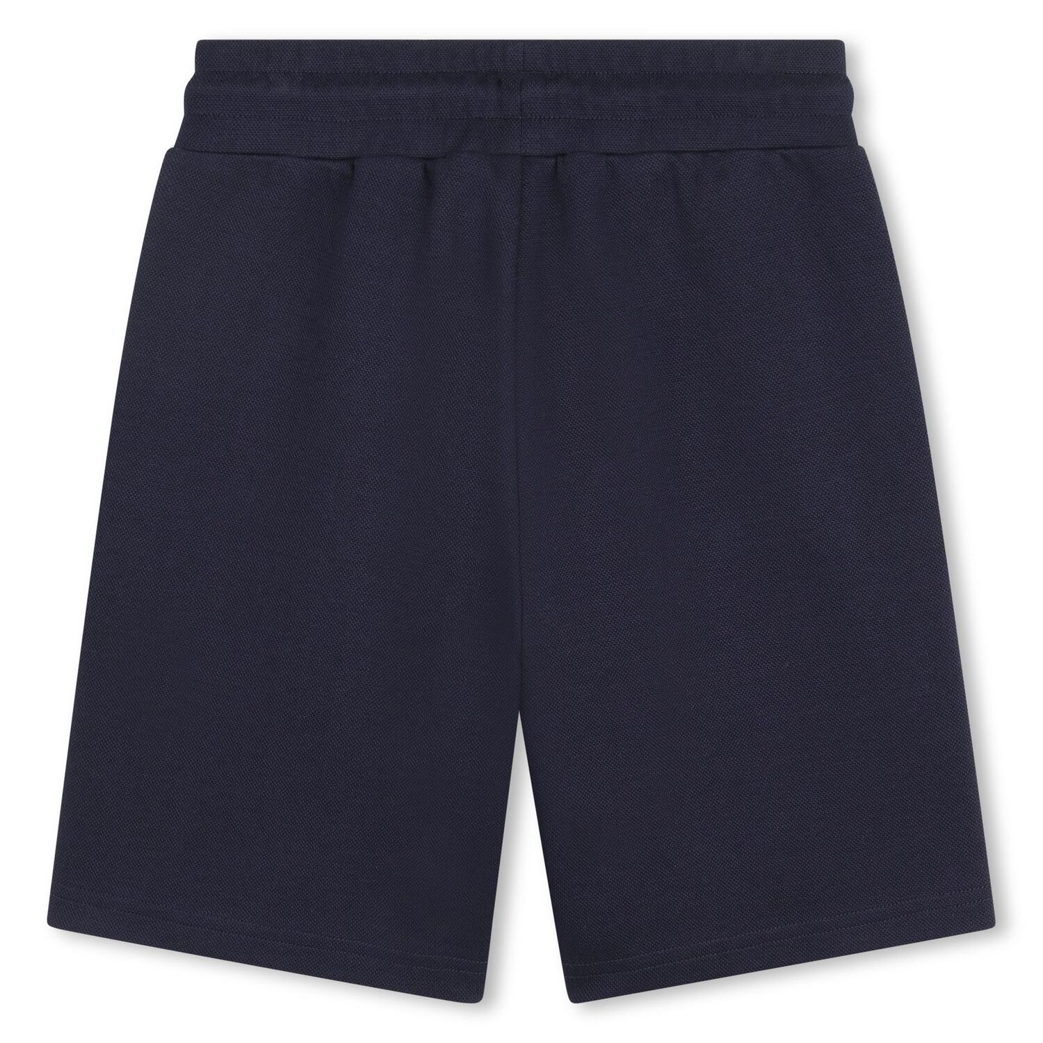Boys Mini Me White & Navy Blue Logo Shorts Set, 1, hi-res