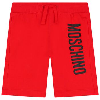 Boys Red Logo Shorts