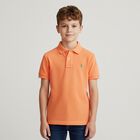 Boys Yellow Logo Polo Shirt, 2, hi-res