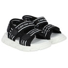 Black & White Logo Sandals, 1, hi-res