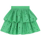 Girls Green Broderie Anglaise Skirt, 1, hi-res