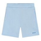 Younger Boys Blue Logo Shorts, 4, hi-res