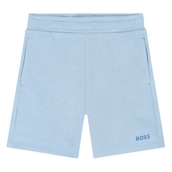 Younger Boys Blue Logo Shorts