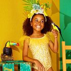 Girls Yellow Tulle Swimsuit, 1, hi-res