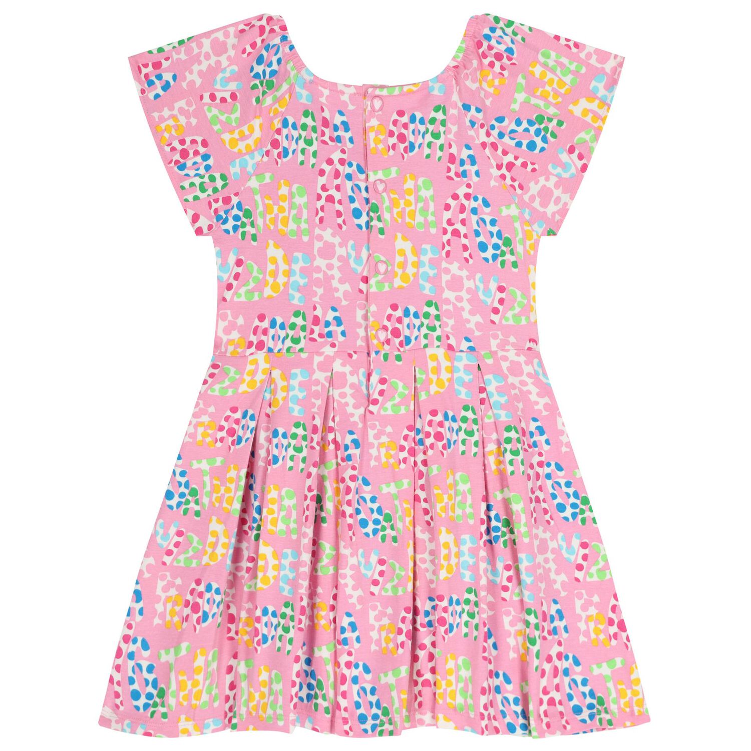 Girls Pink Logo Dress, 1, hi-res