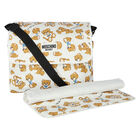 Ivory Teddy Logo Baby Changing Bag, 3, hi-res