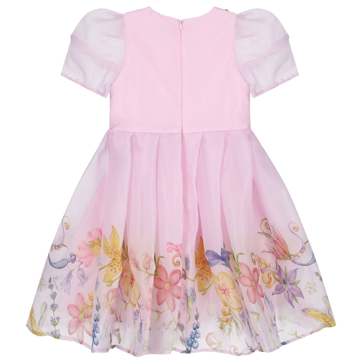Girls Pink Floral Organza Dress, 1, hi-res image number null