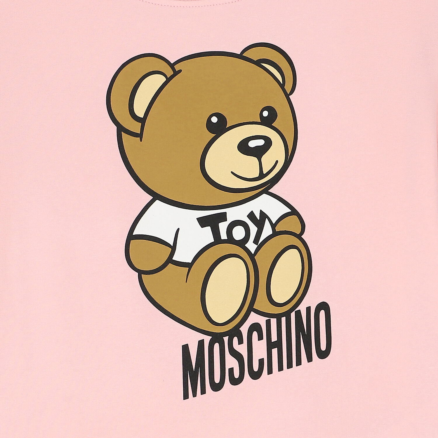 Girls Pink Teddy Bear Logo Dress, 5, hi-res
