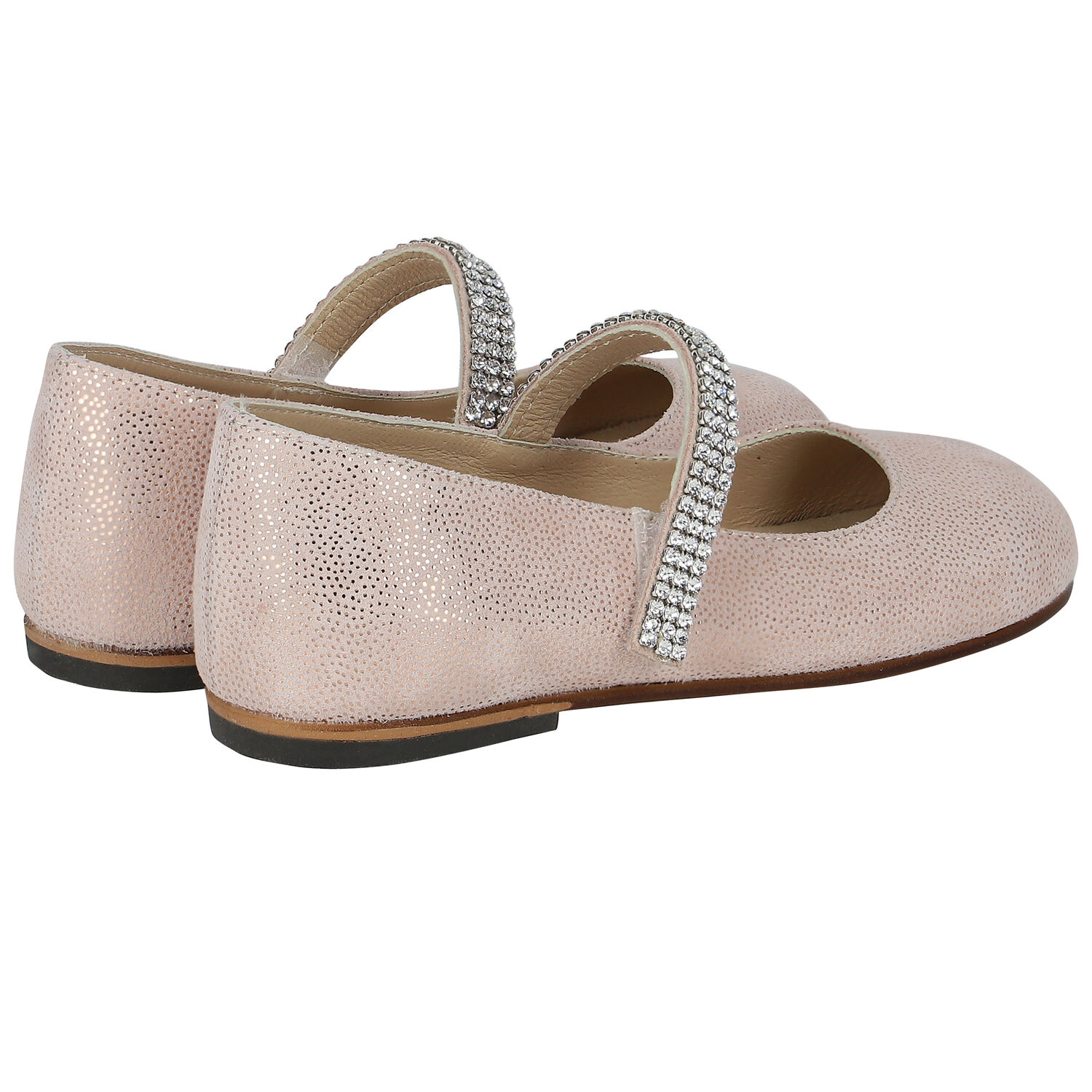 Girls Pink Swarovski Crystal Shoes, 2, hi-res image number null