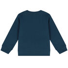 Younger Boys Blue Monster Sweatshirt, 1, hi-res