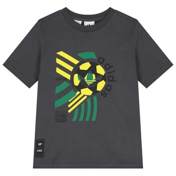 Boys Grey Logo T-Shirt