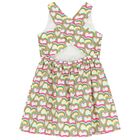 Girls Multi-Coloured Hearts Dress, 1, hi-res